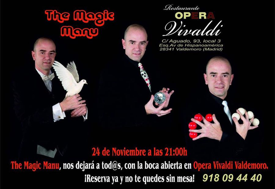 actuación Magic Manu 24 de Noviembre Opera Vivaldi Valdemoro